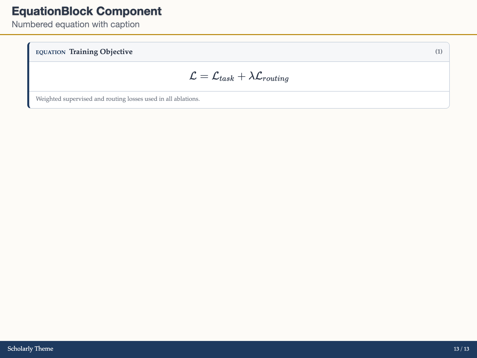 EquationBlock 示例